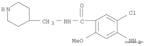 Molecular Structure of 220032-26-8 (4-Amino-N-((4-piperidinyl)methyl)-5-chloro-2-methoxybenzamide)